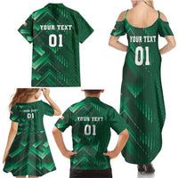 Ireland 2024 Rugby Family Matching Summer Maxi Dress and Hawaiian Shirt Irish Shamrock Celtic Cross - Wonder Print Shop