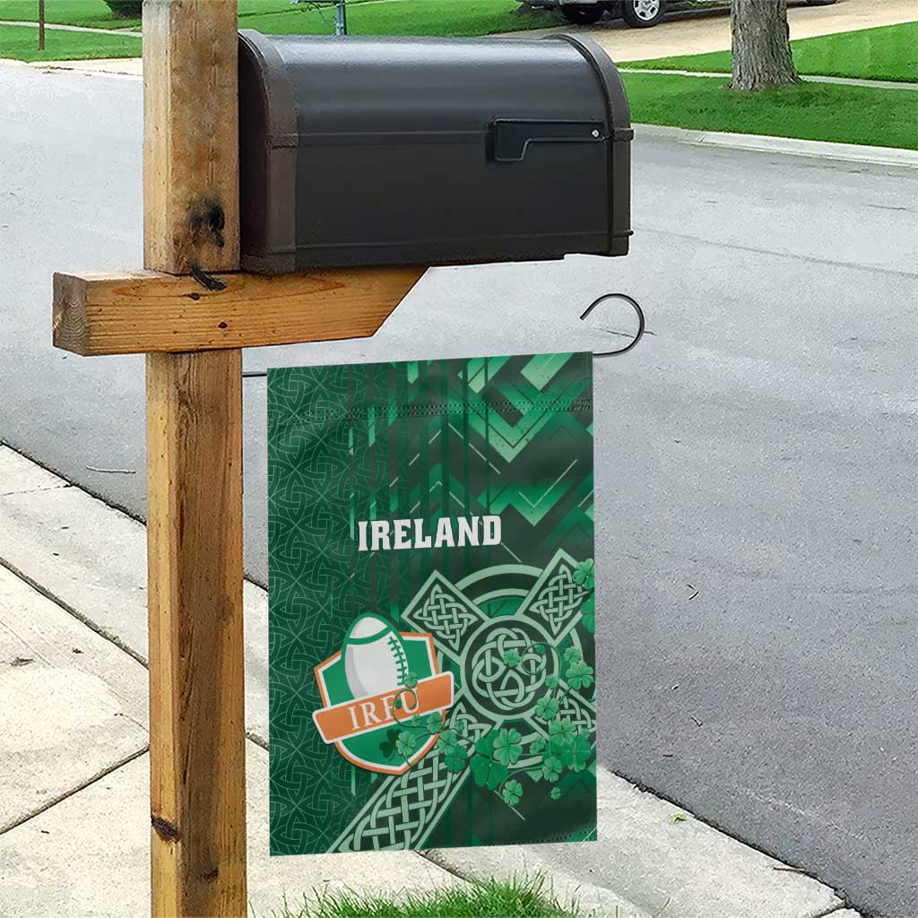 Ireland 2024 Rugby Garden Flag Irish Shamrock Celtic Cross - Wonder Print Shop