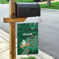 Ireland 2024 Rugby Garden Flag Irish Shamrock Celtic Cross - Wonder Print Shop