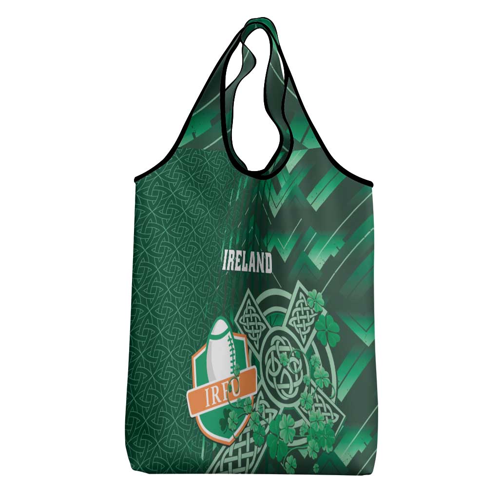 Ireland 2024 Rugby Grocery Bag Irish Shamrock Celtic Cross