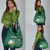 Ireland 2024 Rugby Grocery Bag Irish Shamrock Celtic Cross