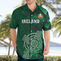 Ireland 2024 Rugby Hawaiian Shirt Irish Shamrock Celtic Cross - Wonder Print Shop