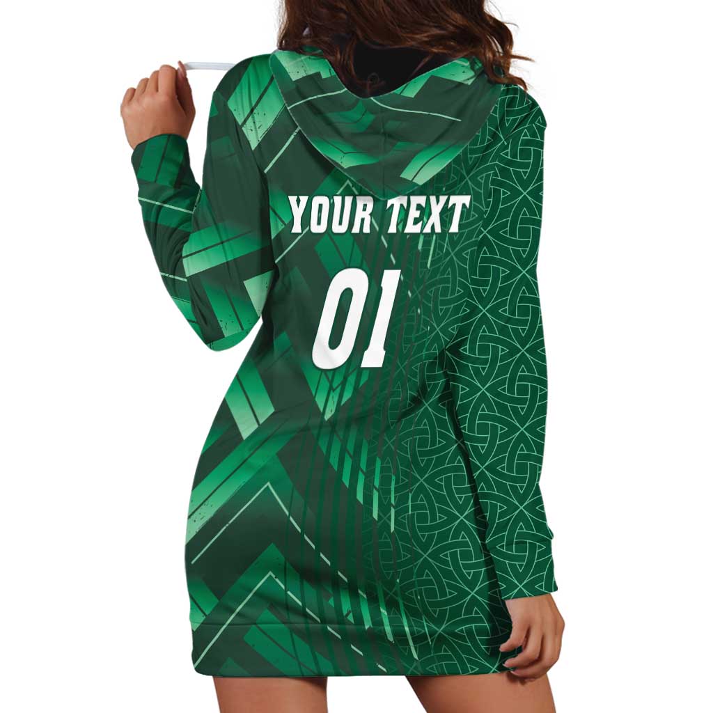 Ireland 2024 Rugby Hoodie Dress Irish Shamrock Celtic Cross - Wonder Print Shop