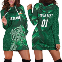 Ireland 2024 Rugby Hoodie Dress Irish Shamrock Celtic Cross - Wonder Print Shop