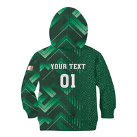 Ireland 2024 Rugby Kid Hoodie Irish Shamrock Celtic Cross LT01