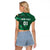 Ireland 2024 Rugby Raglan Cropped T Shirt Irish Shamrock Celtic Cross - Wonder Print Shop