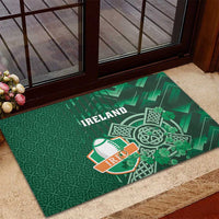 Ireland 2024 Rugby Rubber Doormat Irish Shamrock Celtic Cross - Wonder Print Shop