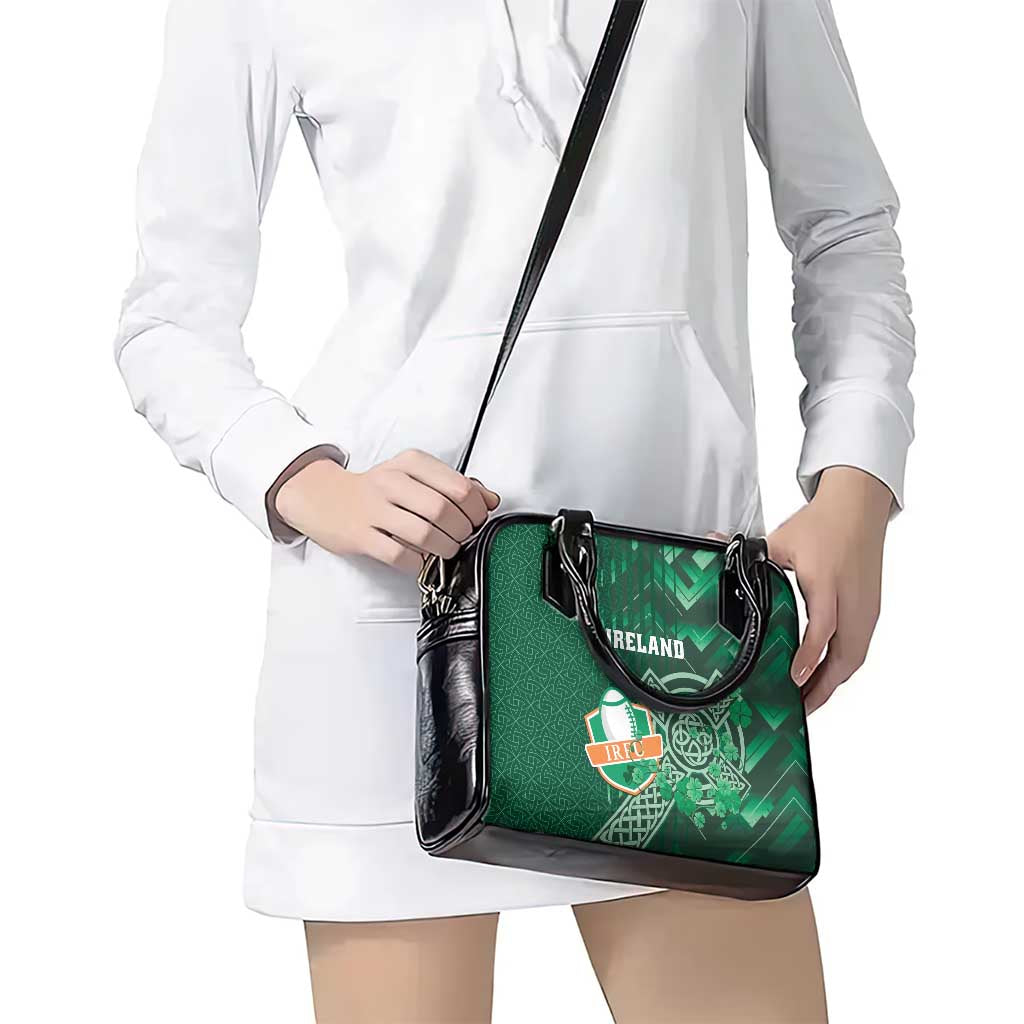 Ireland 2024 Rugby Shoulder Handbag Irish Shamrock Celtic Cross