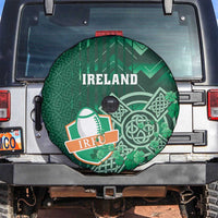 Ireland 2024 Rugby Spare Tire Cover Irish Shamrock Celtic Cross - Wonder Print Shop