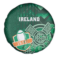 Ireland 2024 Rugby Spare Tire Cover Irish Shamrock Celtic Cross - Wonder Print Shop