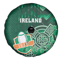 Ireland 2024 Rugby Spare Tire Cover Irish Shamrock Celtic Cross - Wonder Print Shop