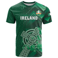 Ireland 2024 Rugby T Shirt Irish Shamrock Celtic Cross - Wonder Print Shop