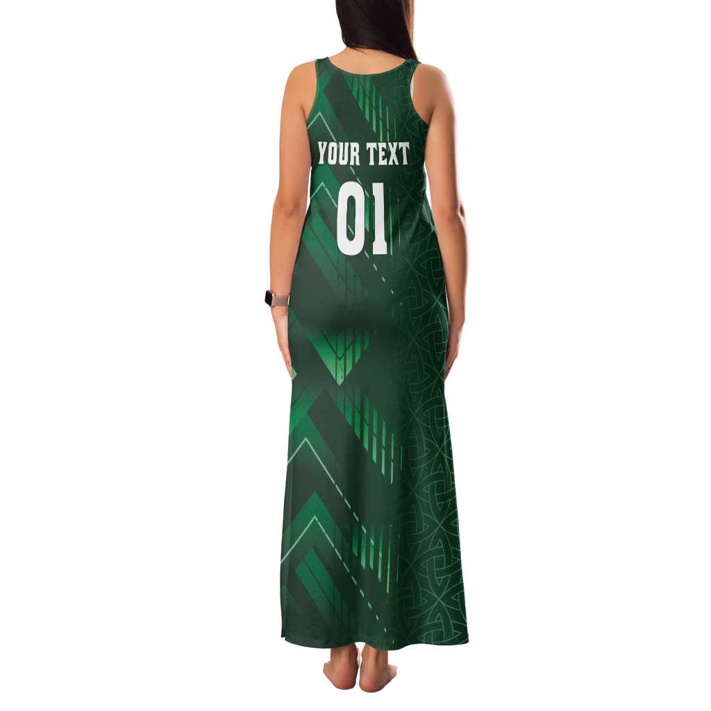 Ireland 2024 Rugby Tank Maxi Dress Irish Shamrock Celtic Cross - Wonder Print Shop
