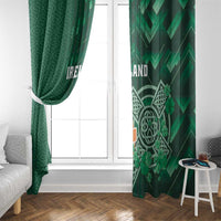 Ireland 2024 Rugby Window Curtain Irish Shamrock Celtic Cross - Wonder Print Shop