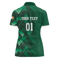 Ireland 2024 Rugby Women Polo Shirt Irish Shamrock Celtic Cross - Wonder Print Shop