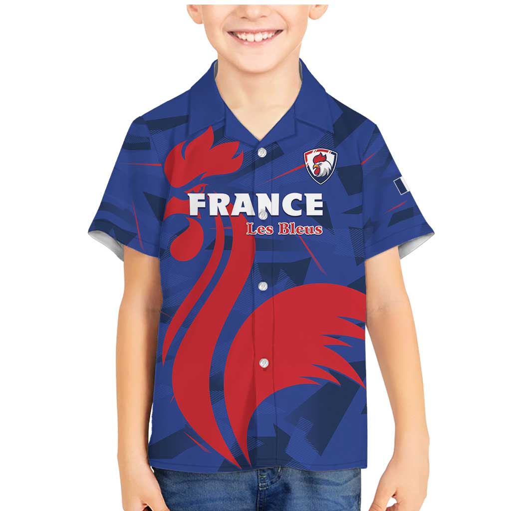 France 2024 Rugby Family Matching Mermaid Dress and Hawaiian Shirt Bravo Les Bleus - Wonder Print Shop
