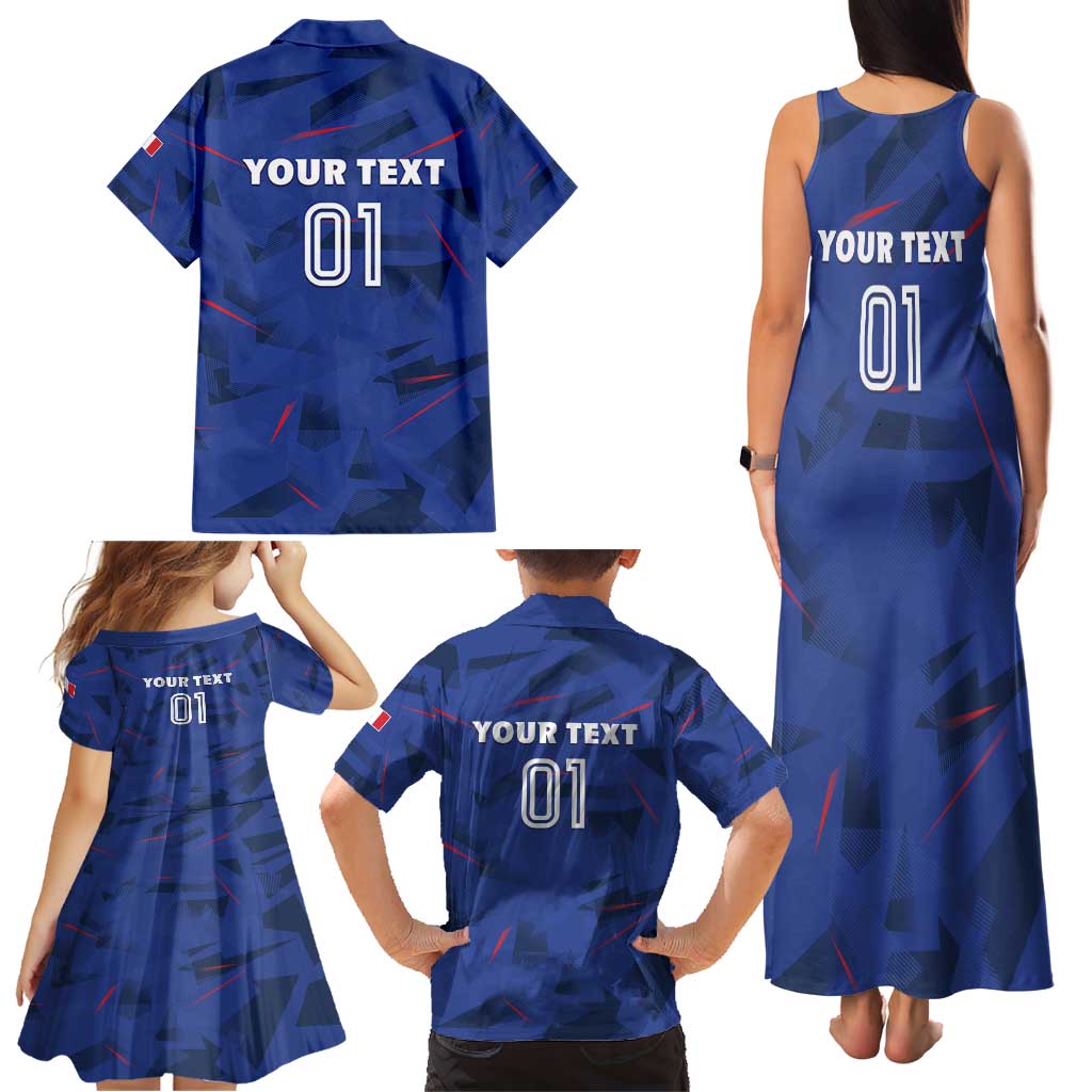 France 2024 Rugby Family Matching Tank Maxi Dress and Hawaiian Shirt Bravo Les Bleus - Wonder Print Shop