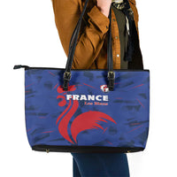 France 2024 Rugby Leather Tote Bag Bravo Les Bleus - Wonder Print Shop