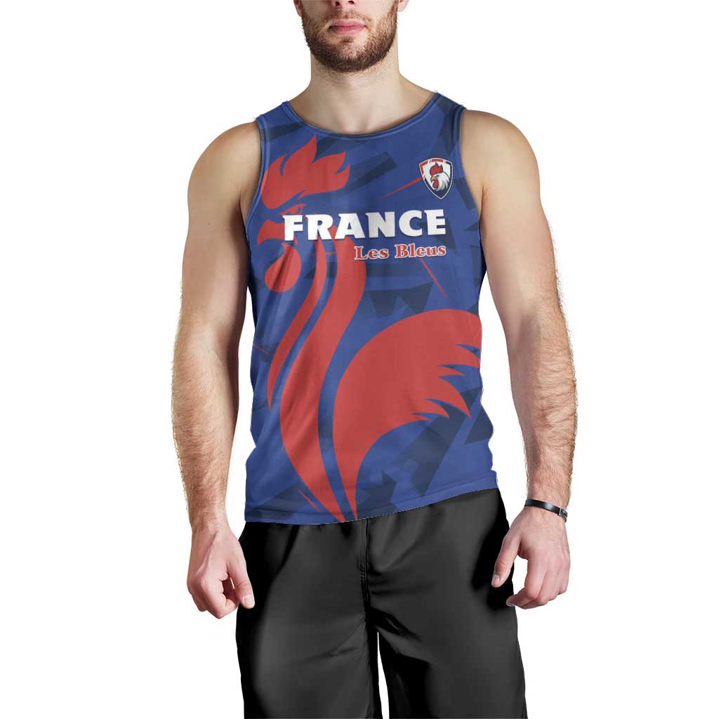 France 2024 Rugby Men Tank Top Bravo Les Bleus - Wonder Print Shop