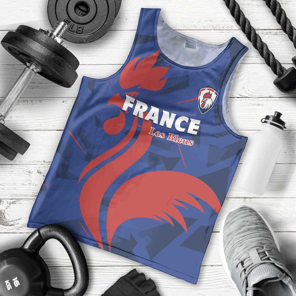 France 2024 Rugby Men Tank Top Bravo Les Bleus - Wonder Print Shop