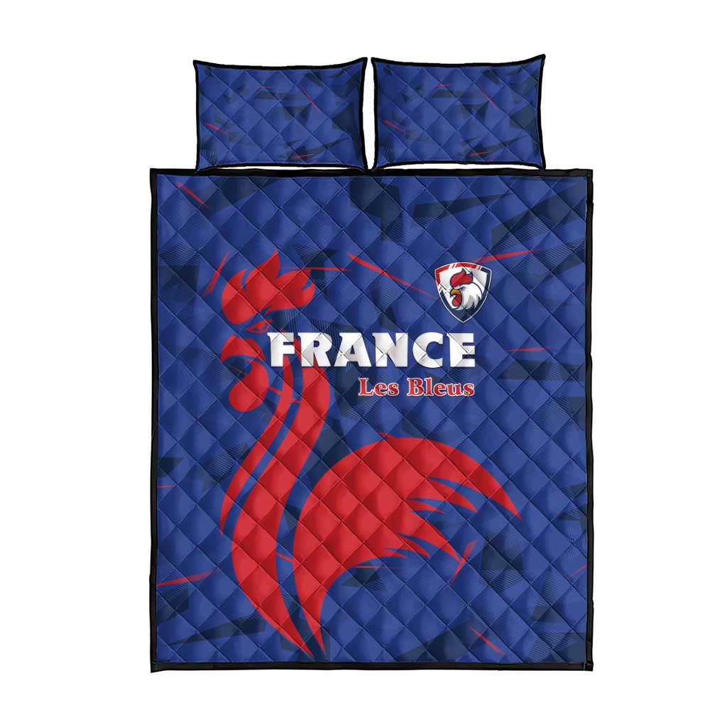 France 2024 Rugby Quilt Bed Set Bravo Les Bleus - Wonder Print Shop