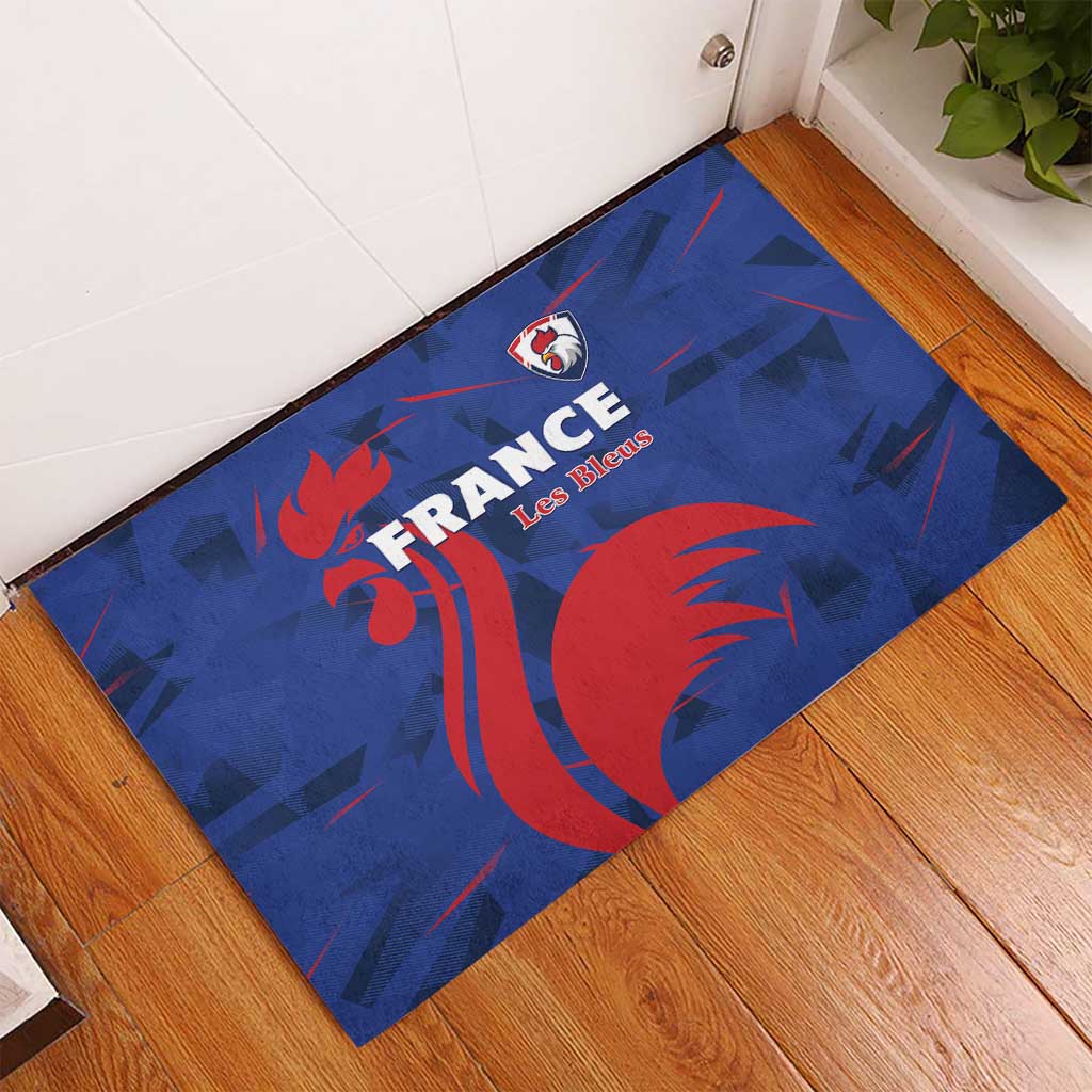 France 2024 Rugby Rubber Doormat Bravo Les Bleus - Wonder Print Shop