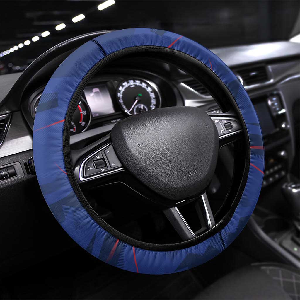 France 2024 Rugby Steering Wheel Cover Bravo Les Bleus - Wonder Print Shop