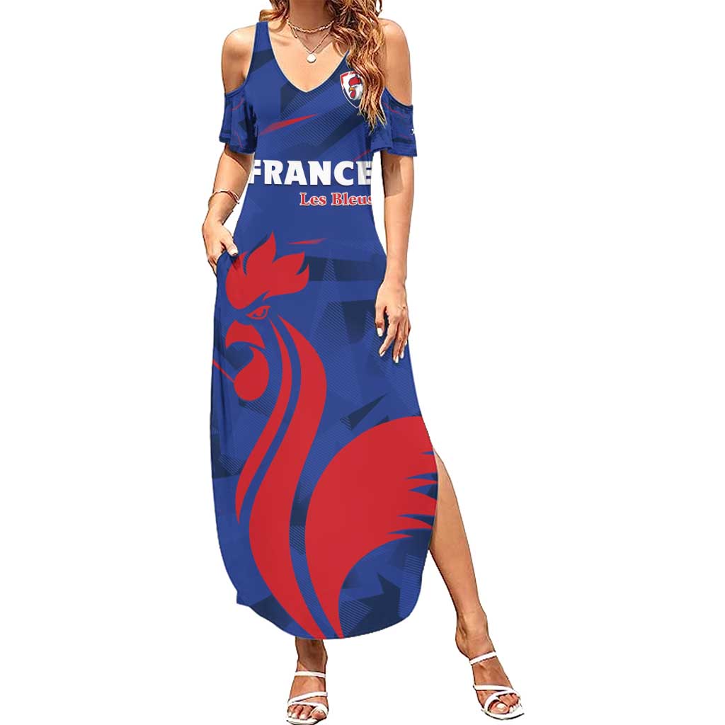 France 2024 Rugby Summer Maxi Dress Bravo Les Bleus - Wonder Print Shop