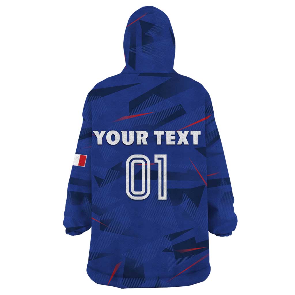 France 2024 Rugby Wearable Blanket Hoodie Bravo Les Bleus - Wonder Print Shop