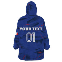 France 2024 Rugby Wearable Blanket Hoodie Bravo Les Bleus - Wonder Print Shop