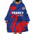 France 2024 Rugby Wearable Blanket Hoodie Bravo Les Bleus - Wonder Print Shop