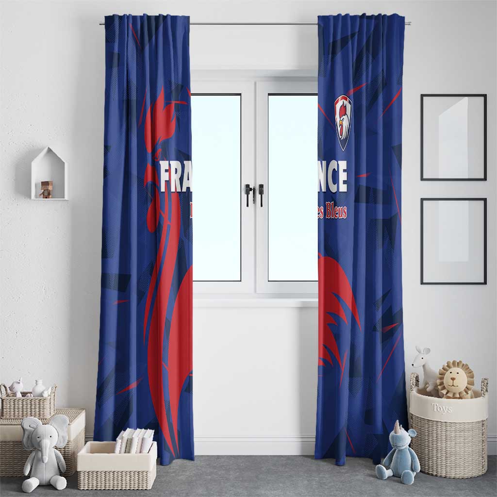 France 2024 Rugby Window Curtain Bravo Les Bleus - Wonder Print Shop