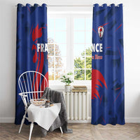 France 2024 Rugby Window Curtain Bravo Les Bleus - Wonder Print Shop