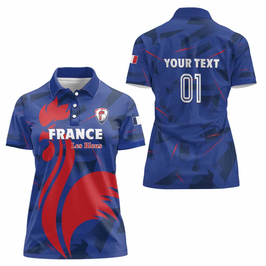France 2024 Rugby Women Polo Shirt Bravo Les Bleus - Wonder Print Shop