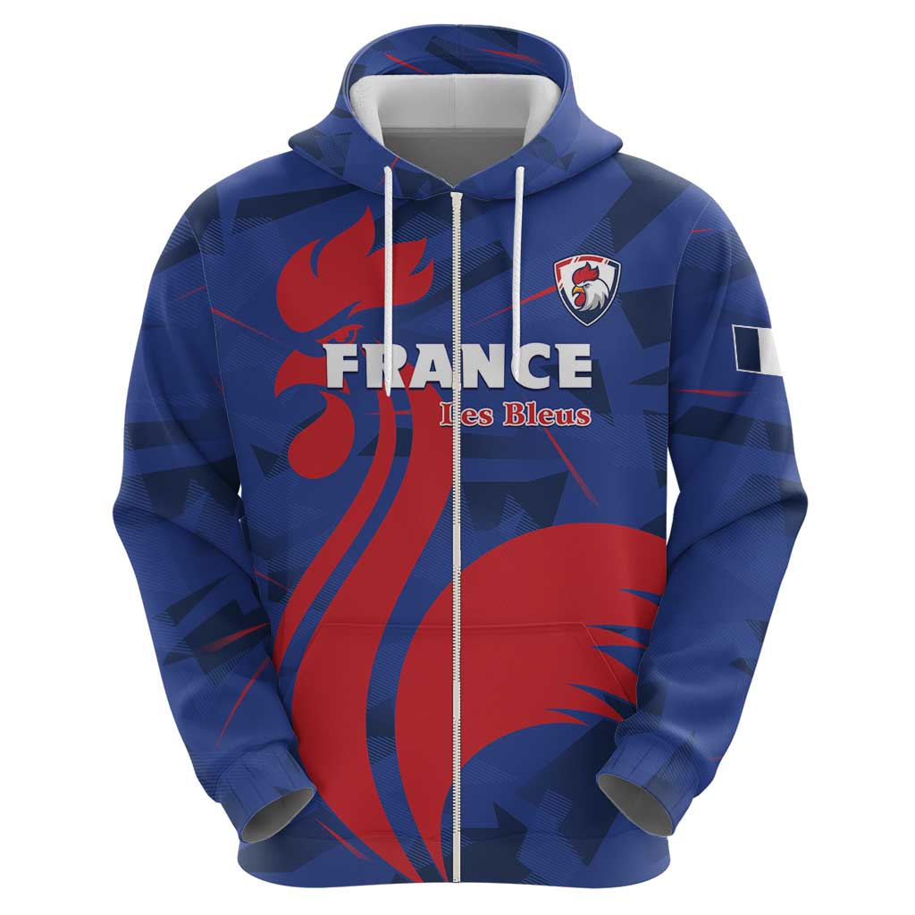 France 2024 Rugby Zip Hoodie Bravo Les Bleus - Wonder Print Shop
