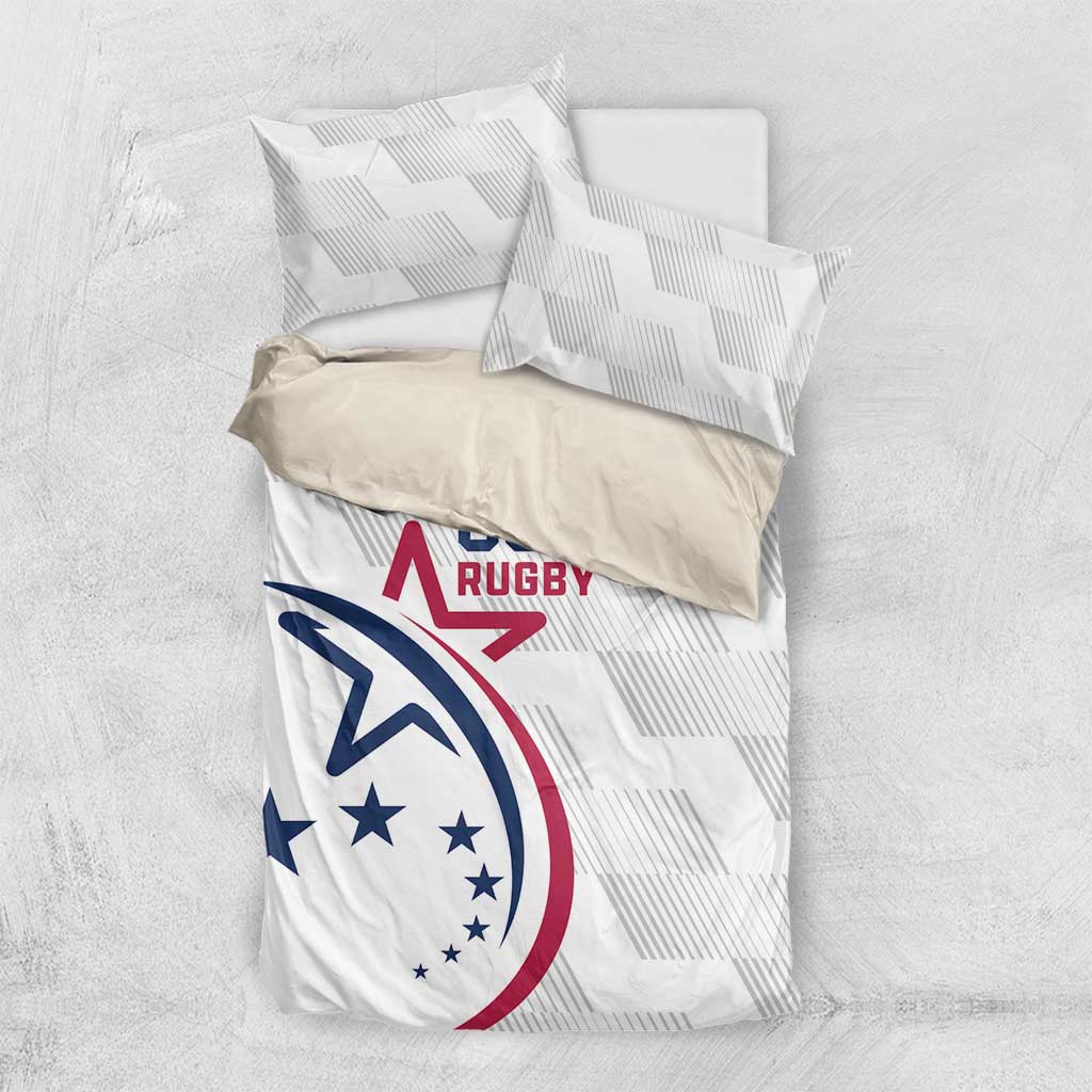 USA 2024 Rugby Bedding Set Soar Like an Eagle White Version - Wonder Print Shop