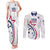 USA 2024 Rugby Couples Matching Tank Maxi Dress and Long Sleeve Button Shirt Soar Like an Eagle White Version - Wonder Print Shop
