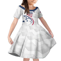 USA 2024 Rugby Family Matching Short Sleeve Bodycon Dress and Hawaiian Shirt Soar Like an Eagle White Version - Wonder Print Shop