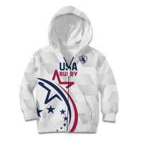USA 2024 Rugby Kid Hoodie Soar Like an Eagle White Version - Wonder Print Shop