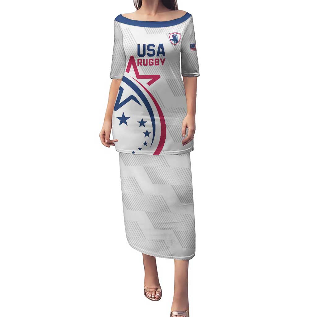 USA 2024 Rugby Puletasi Soar Like an Eagle White Version - Wonder Print Shop