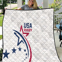 USA 2024 Rugby Quilt Soar Like an Eagle White Version - Wonder Print Shop