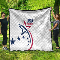 USA 2024 Rugby Quilt Soar Like an Eagle White Version - Wonder Print Shop