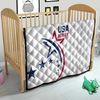 USA 2024 Rugby Quilt Soar Like an Eagle White Version - Wonder Print Shop