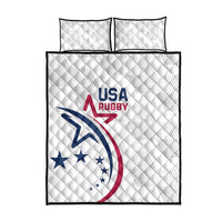 USA 2024 Rugby Quilt Bed Set Soar Like an Eagle White Version - Wonder Print Shop