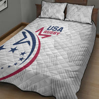 USA 2024 Rugby Quilt Bed Set Soar Like an Eagle White Version - Wonder Print Shop