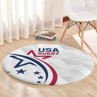 USA 2024 Rugby Round Carpet Soar Like an Eagle White Version