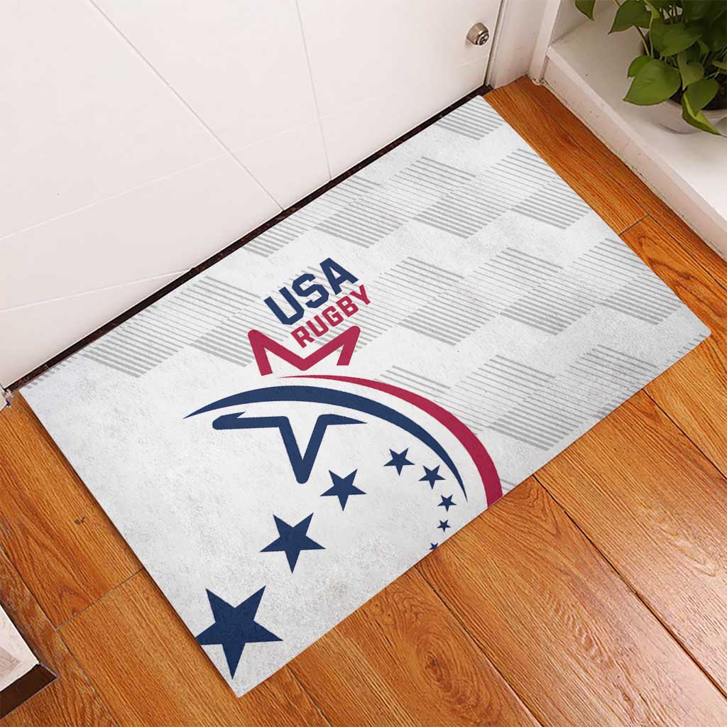 USA 2024 Rugby Rubber Doormat Soar Like an Eagle White Version - Wonder Print Shop
