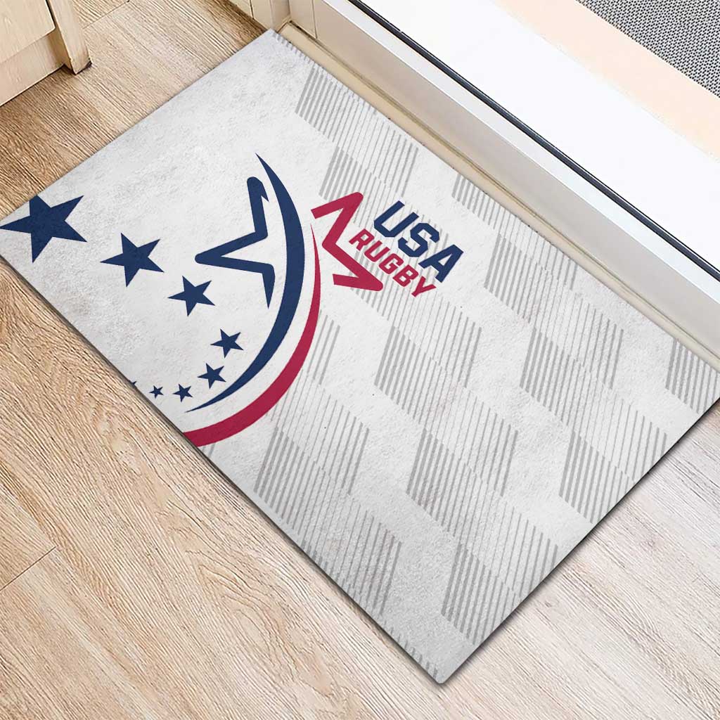 USA 2024 Rugby Rubber Doormat Soar Like an Eagle White Version - Wonder Print Shop