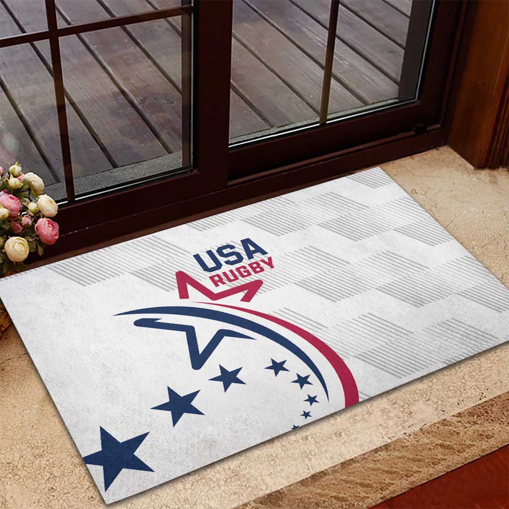 USA 2024 Rugby Rubber Doormat Soar Like an Eagle White Version - Wonder Print Shop