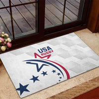 USA 2024 Rugby Rubber Doormat Soar Like an Eagle White Version - Wonder Print Shop